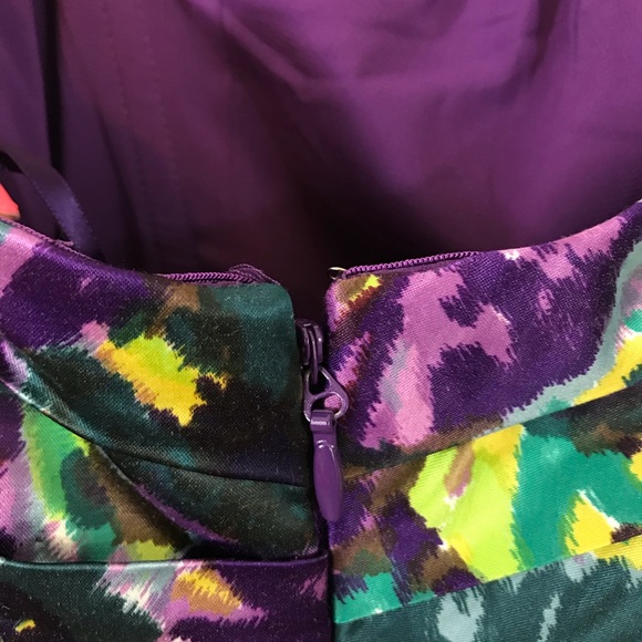 BCBG Sateen Floral Strapless Mini Cocktail Dress - Picture 8 of 8